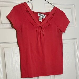 Joseph A Vibrant Pink Short Sleeve Top